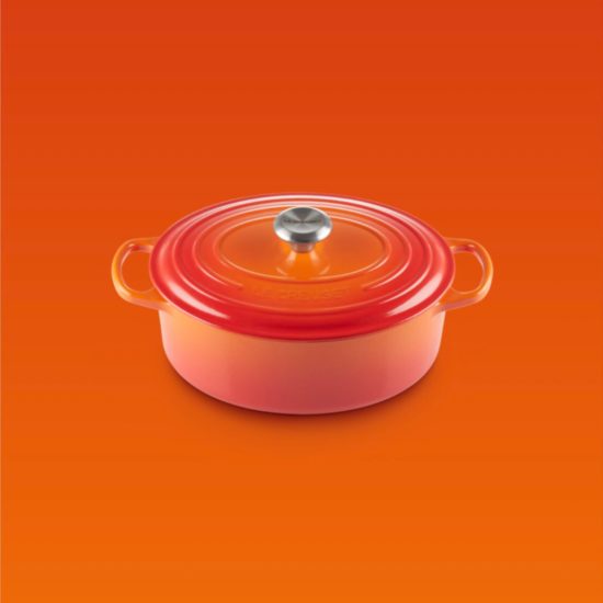 Cocotte ovale 29cm in ghisa vetrificata Le Creuset Arancio